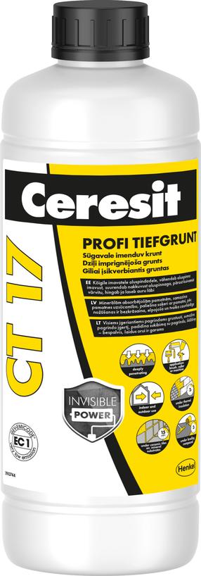Gruntas giluminis Ceresit CT17, geltona sp., 1 l
