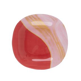 Šķīvis deserta Luminarc Carine Neo Glistheme, 19 cm x 19 cm x 1.7 cm, zelta krās./rozā krās.
