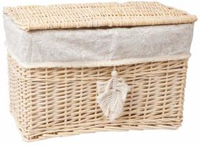Krepšelis Home4you 61032, medvilnė/gluosnis, 53 cm x 33 cm, rusva sp.