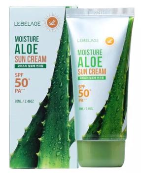 Päevituse hoolduskreem tooted näole Lebelage Moisture Aloe SPF50+, 70 ml