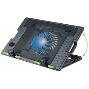 Охлаждающая подставка для ноутбука Techly, 37 см x 26.5 см x 3.3 - 5.8 см