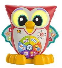Edukacinis žaislas Mattel Fisher Price Light Up & Learn Owl, 20.6 cm, įvairių spalvų