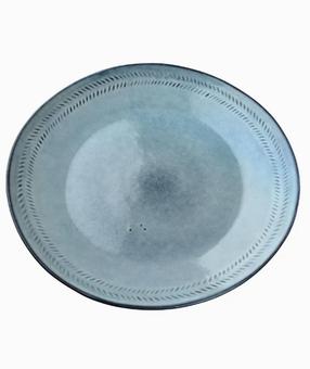 Тарелка обеденная Mondex Basic Nature HTNB4235, 27.5 см x 27.5 см x 3 см, синий цв.