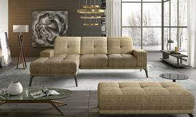 Kampinė sofa Torrense Berlin 03, šviesiai ruda sp., kairinė, 175 x 265 cm x 98 cm
