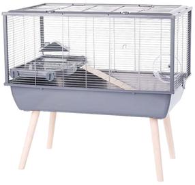 Клеткa для грызунов Zolux Neolife 80 Hamster, 78 см x 48 см x 75 см, серый цв.