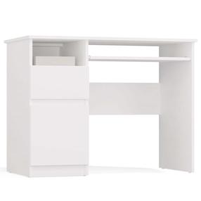Rašomasis stalas su spintele Porto Left, 98.5 cm x 51 cm, 75.5 cm, balta sp.