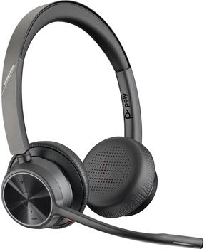 Беспроводные наушники Poly Plantronics Voyager 4320 UC With Charge Stand, черный цв.