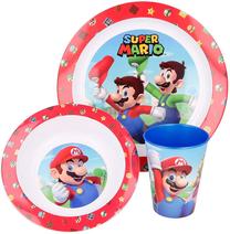 Indų komplektas Euromic Super Mario Dinnerware Set, 1 m., plastikas, įvairių spalvų