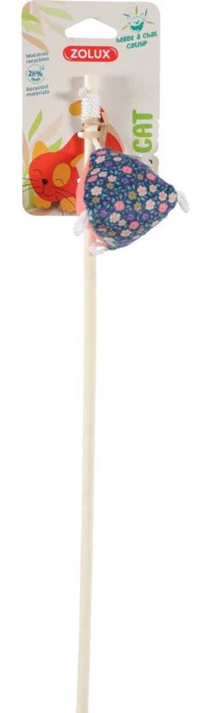 Žaislas ant pagaliuko katėms Zolux 580758, mėlyna sp./rožinė sp., 4.5 cm