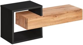 Sieninė lentyna ASM Easy 03, ruda sp./juoda sp., 40 cm x 100 cm x 30 cm