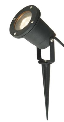 Įsmeigiamas lauko šviestuvas Lutec, 35W, GU10, IP44, juoda sp., 10 cm x 33.3 cm