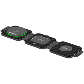 Salokāms bezvadu lādētājs Canyon CNS-WCS305B, USB-A/1 x USB-C, melna krās.
