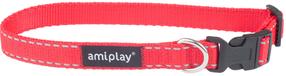 Antkaklis šunims Amiplay Reflective, raudona sp., 350 - 500 mm x 20 mm, 35-50