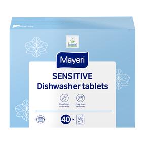 Nõudepesumasina tabletid Mayeri sensitive, 40 tk