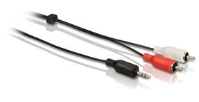 Провод Philips SWA2527W/10 3.5mm Male, 2xRCA Male, 1.5 м, черный цв.