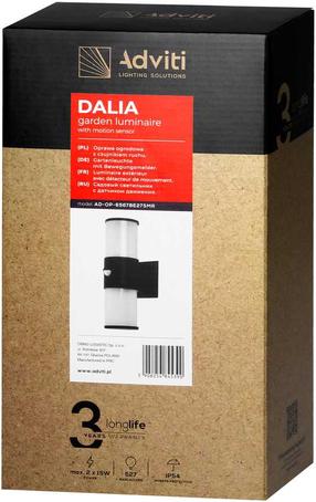 Sieninis lauko šviestuvas Orno Dalia 6567BE27SMR, 15W, E27, IP54, juoda sp., 9 cm x 20 cm