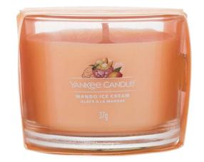 Žvakė, aromatinė Yankee Candle Mango Ice Cream, 7 - 10 h, 37 g, oranžinė sp.