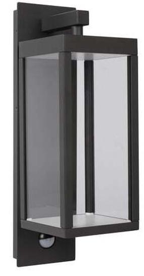 Sieninis lauko šviestuvas Lucide Clairette, 13W, LED, IP54, antracito sp., 12 cm x 38 cm