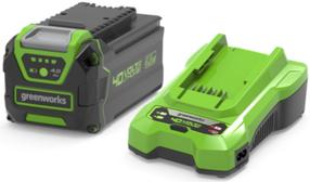 Akumuliatoriaus ir įkroviklio komplektas Greenworks GSK40B4, 40 V, li-ion, 4000 mAh