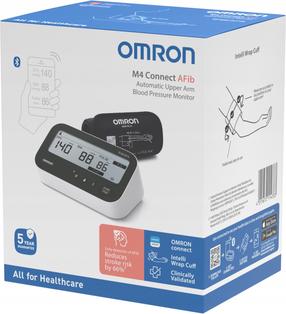 Žastinis kraujospūdžio matuoklis Omron M4 Connect AFib BT, balta sp./juoda sp.