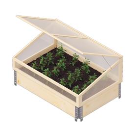 Mini šiltnamis Upyard Natural, 120 cm x 80 cm x 40 cm