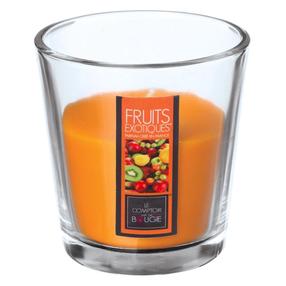 Svece, aromātiskā Atmosphera Nina Fruits, 15 h, 90 g, oranža krās.