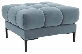 Pufs Cosmopolitan Design Bali Bluvel 06, gaiši zila krās., 60 cm x 60 cm x 41 cm