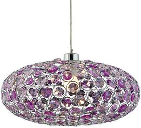 Valgusti rippuv Candellux Cristy 31-92635, E27, 1 x 60 W, violetne v. / kroom v.
