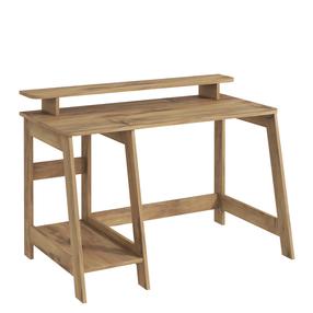 Rašomasis stalas su lentyna Kalune Design Country, 120 cm x 60 cm, 73 cm, ąžuolo sp.