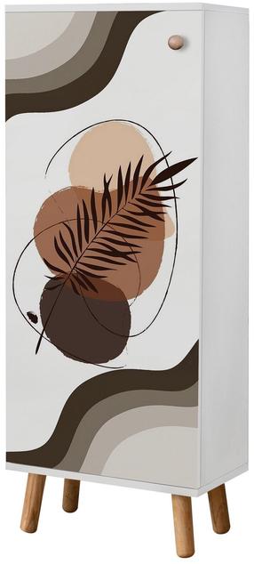 Apavu skapis Kalune Design Vegas B 955, balta krās., 38 cm x 50 cm x 135 cm
