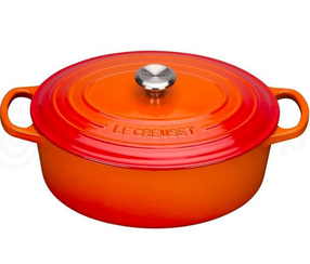 Чугунный горшок Le Creuset Signature, Ø35 см, 8.9 л, oранжевый цв.