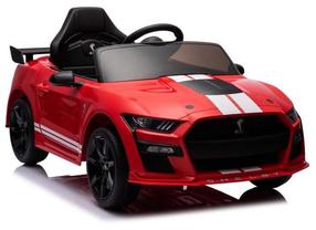 Bērnu elektroauto Lean Cars Ford Mustang GT500 Shelby, sarkana krās.