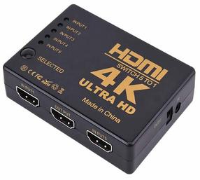 Раздатчик видеосигнала RoGer RG-HDMI-SW5IN1-BK, 4K x 2K