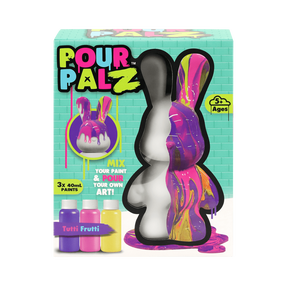 Игрушечный набор раскраски, заяц Pour Palz Tutti Frutti, желтый цв./розовый цв./фиолетовый цв.