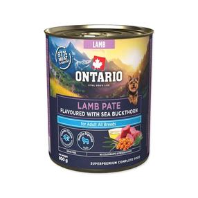 Mitrā barība (konservi) suņiem Ontario Adult Pate, jēra gaļa, 0.8 kg