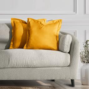 Наволочка для декоративной подушки Restilo Velvet, горчичный цв., 45 см x 45 см, 2 шт.