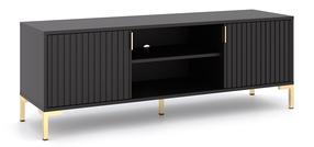 TV staliukas RTV Flinn, juoda sp., 40 cm x 140 cm x 50 cm