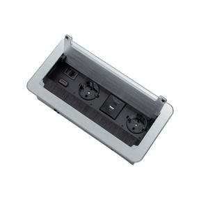 Sisseehitatud pikendusjuhe Design Light INBOX-SR-DE-1.5-02, 2 x 0.75 mm², 1.5 m, IP20, 2 pesa, hõbe v./must v.
