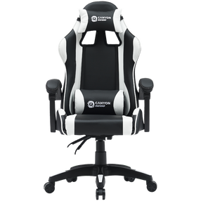Игровой стул Canyon Core SGCH2, 54 x 49 x 127 см, белый цв./черный цв.