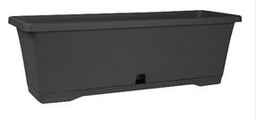 Gėlių vazonas Domoletti TBTISB60-120, plastikinis, 60 cm x 17 cm, Ø 60 cm, pilka sp.
