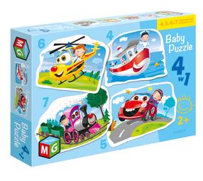 Пазл Alexander Vehicles 4in1, многоцветный, 22 шт.