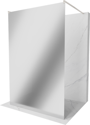 Dušo sienelė Mexen Kioto Walk-in, 130 cm x 200 cm, brushed nickel sp./grūdintas