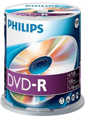 Ierakstāms kompaktdisks Philips, 4.7 GB, 100gab.