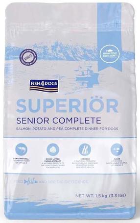 Sausas šunų maistas Fish4Dogs Superior, lašiša/bulvės, 1.5 kg