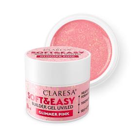 Gēls nagu formām Claresa Soft & Easy Builder, glimmer pink krās., 12 g