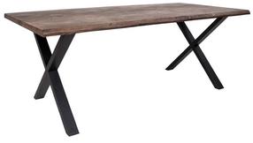 Valgomojo stalas House Nordic Toulon, ąžuolo sp./juoda sp./ruda sp., 200 cm x 95 cm x 75 cm