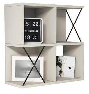 Sieninė lentyna Kalune Design Extra 845HCT1616, kreminė sp., 60 cm x 24 cm x 60 cm