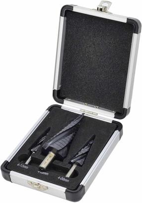 Ступенчатое сверло, набор AWTools AW40943, металл/cталь/пластик, hss-tialn, цилиндрический, 4-39 мм x 10 см