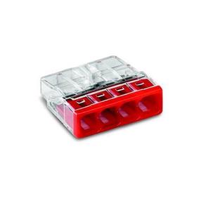 Klemm Wago 2273-204/100, 4 x 0,5-2,5 mm², 24 A, punane v., 100 tk
