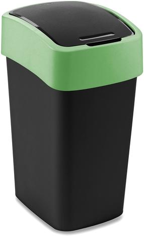Rūšiavimo šiukšliadėžė Curver Flip, 25L l, juoda sp./geltona sp.